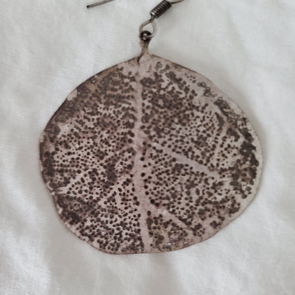 Handmade leaf earrings